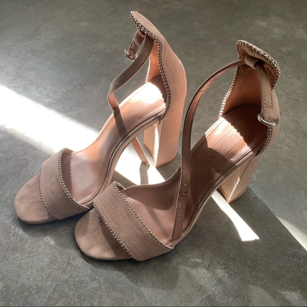 Topshop Selma Nude Sandals - Picture 2 of 5